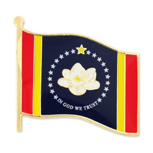 Mississippi State Lapel Pin, Mississippi Flag Lapel Pin, Mississippi Lapel Pin, Mississippi Flag Pin