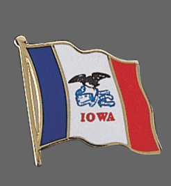 Iowa State Lapel Pin, Iowa Flag Lapel Pin, Iowa Lapel Pin, Iowa Flag Pin