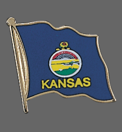 Kansas State Lapel Pin, Kansas Flag Lapel Pin, Kansas Lapel Pin, Kansas Flag Pin