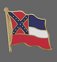 Historical Mississippi State Lapel Pin, Old Mississippi Flag Lapel Pin, Mississippi Lapel Pin, Mississippi Flag Pin