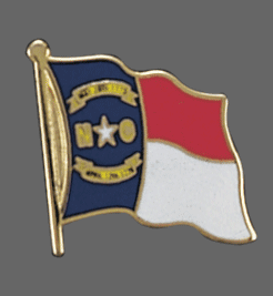 North Carolina State Lapel Pin, North Carolina Flag Lapel Pin, North Carolina Lapel Pin, North Carolina Flag Pin