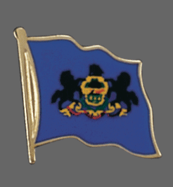 Pennsylvania State Lapel Pin, Pennsylvania Flag Lapel Pin, Pennsylvania Lapel Pin, Pennsylvania Flag Pin