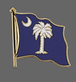 South Carolina State Lapel Pin, South Carolina Flag Lapel Pin, South Carolina Lapel Pin, South Carolina Flag Pin