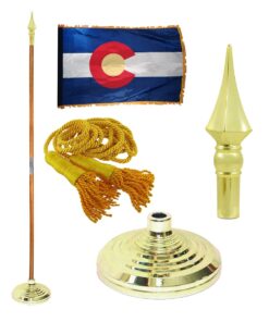 Deluxe Colorado Flag 7' Presentation Set