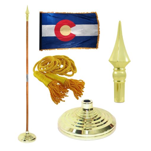 Deluxe Colorado Flag 7' Presentation Set