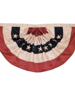 PLEATED FAN AMERICANA BUNTING, 3' X 6'