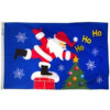 Roof Top Santa 3'x5' screen-printed Polyester Holidays Flag